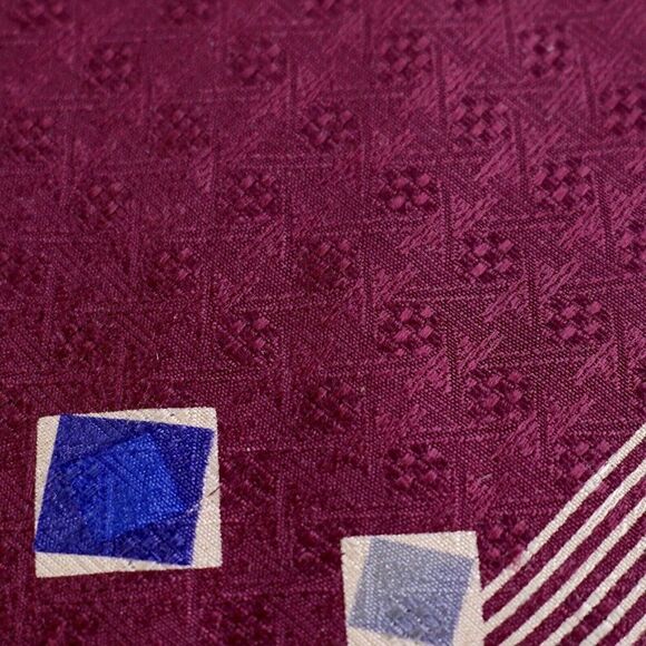 Croft & Barrow Abstract Jacquard Purple Print Wide Silk Tie - Picture 2 of 7